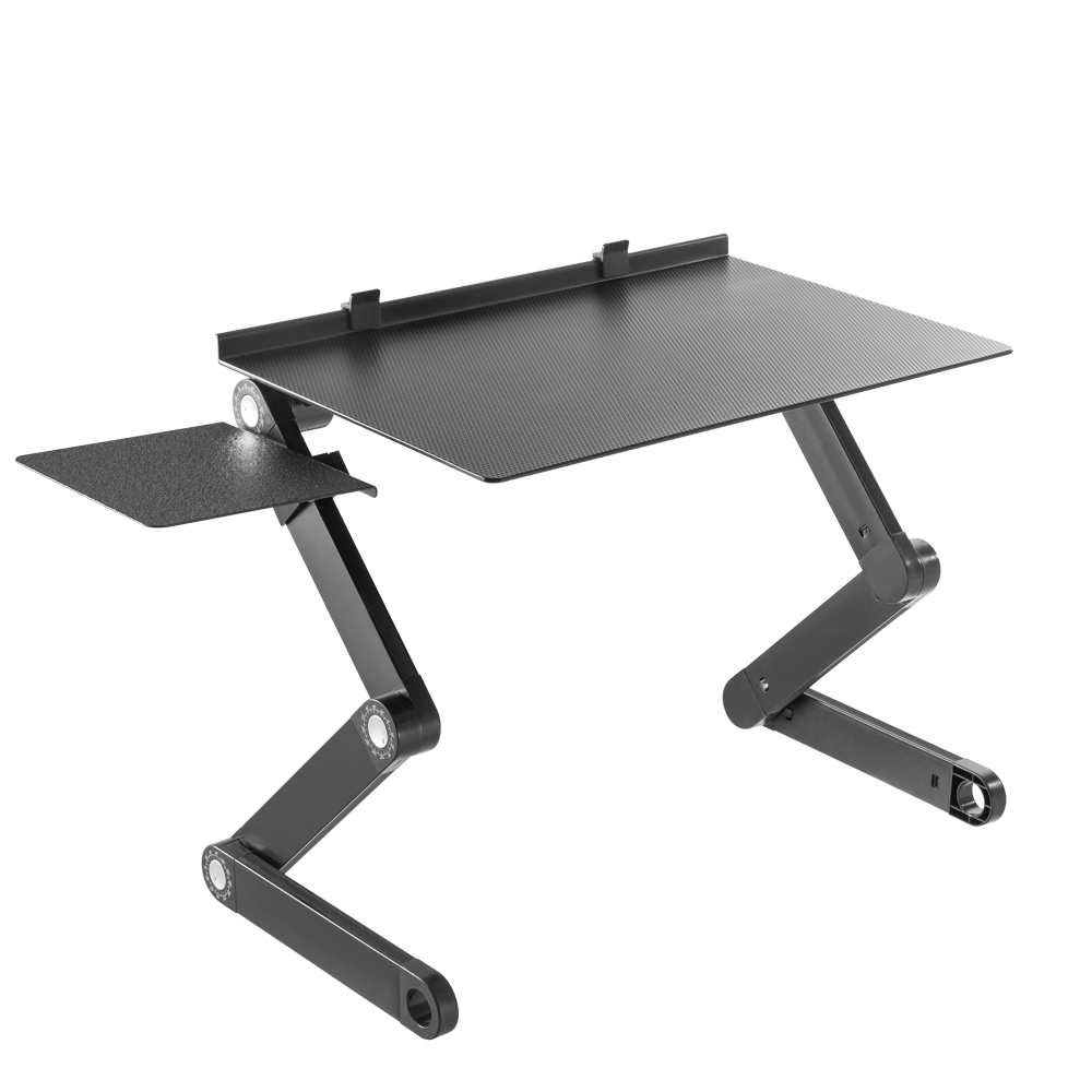 HF-ILSH-2620: Laptop Stand with Mouse Pad - Height Adjustable - Black
